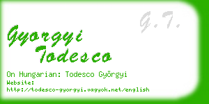 gyorgyi todesco business card